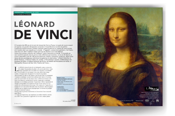 article de magazine Léonard de Vinci